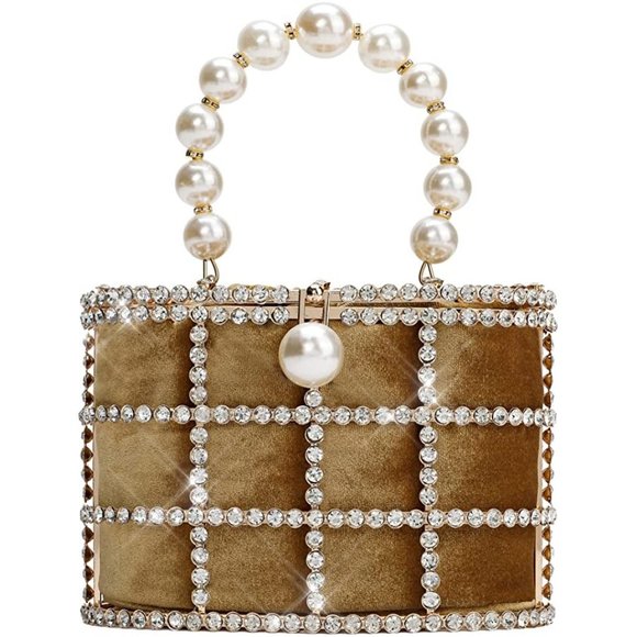 NEW Sparkling Bling Swarovski Crystal Pearl Clutch Purse Bag: + FREE Gif… - Picture 15 of 16